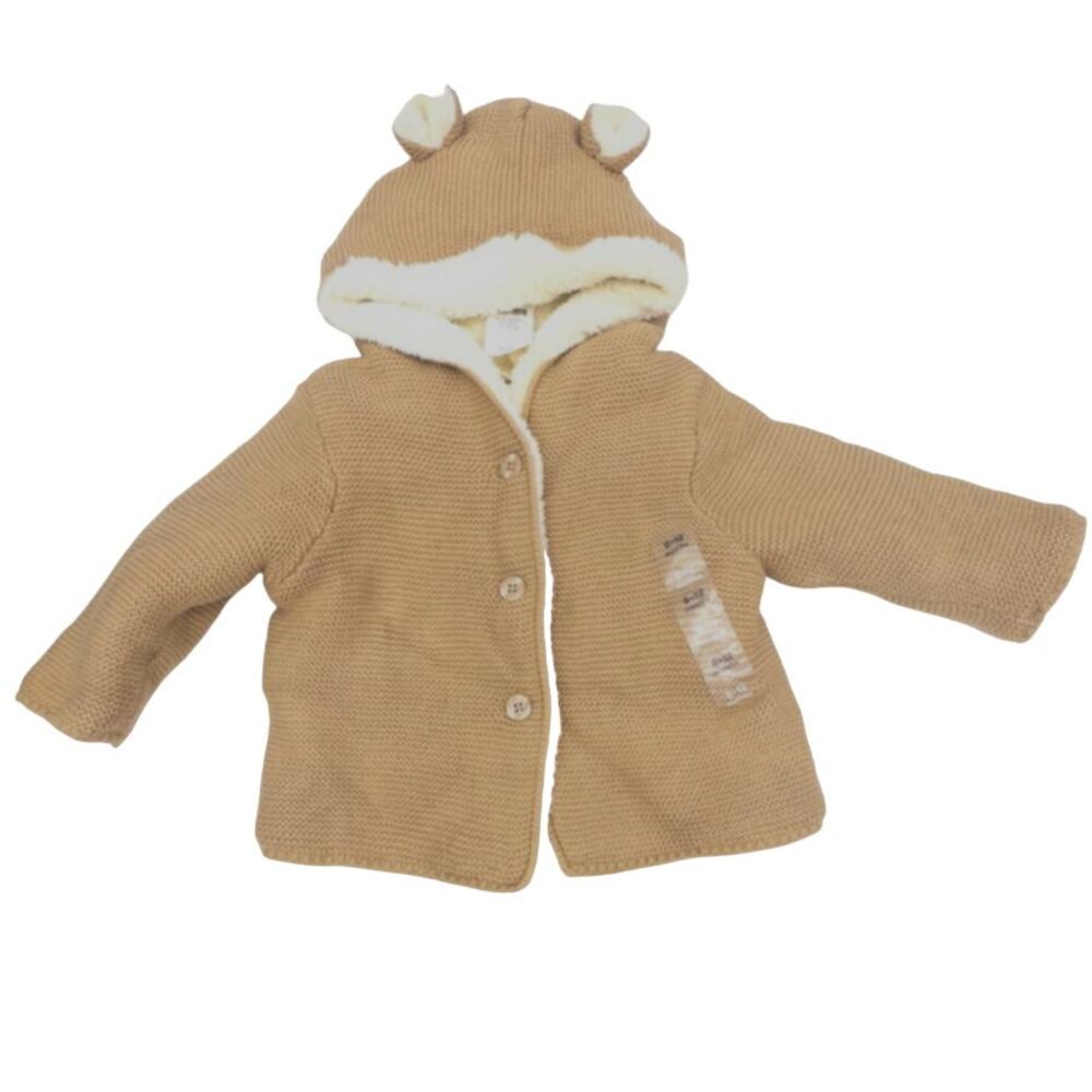 Baby Gap Baby Bear Sherpa Lined Hooded Cardigan Coat 6 - 9 months